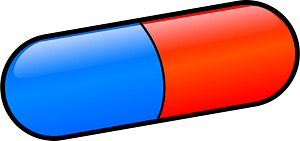 Blue and Red Pill Capsule