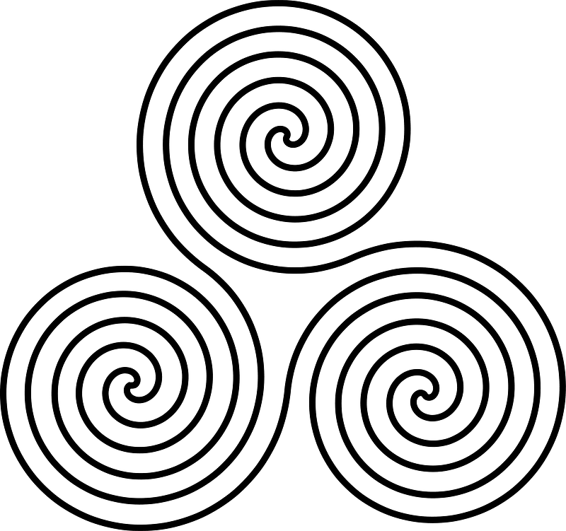 Celtic spiral symbol