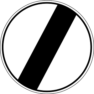 End of speed limit