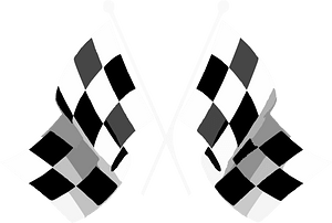 Two Crossed Checkered Flags