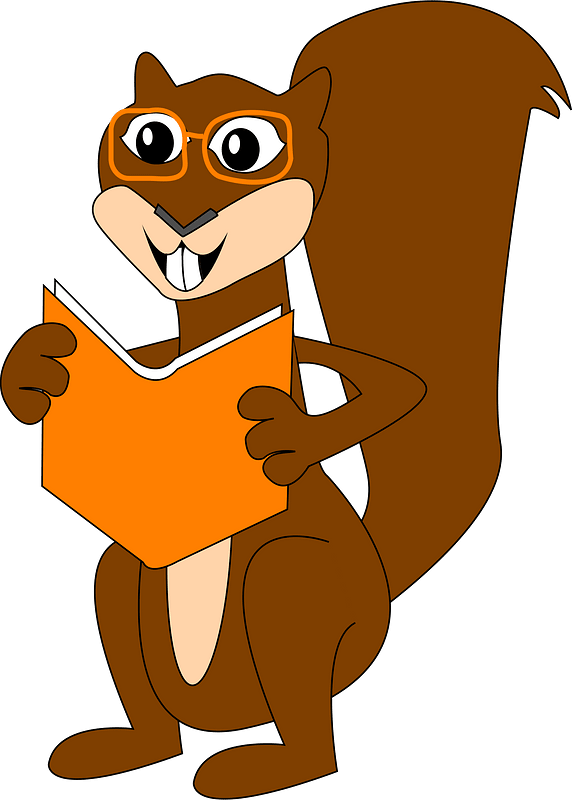 Reading squirrel