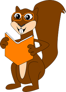 Reading squirrel