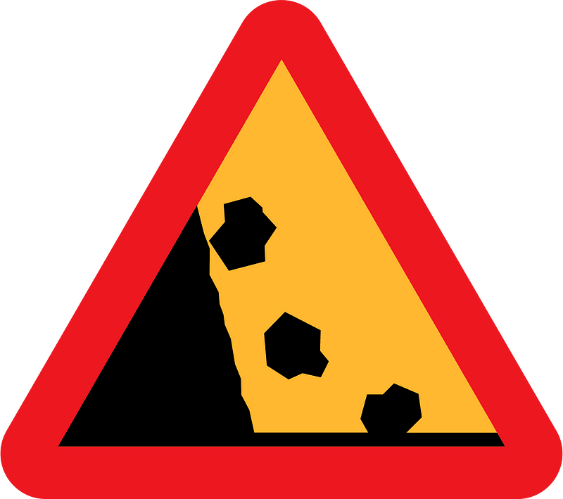 Caution loose rocks