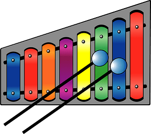 Strumento musicale xilofono