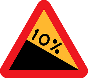 Steep hill upwards