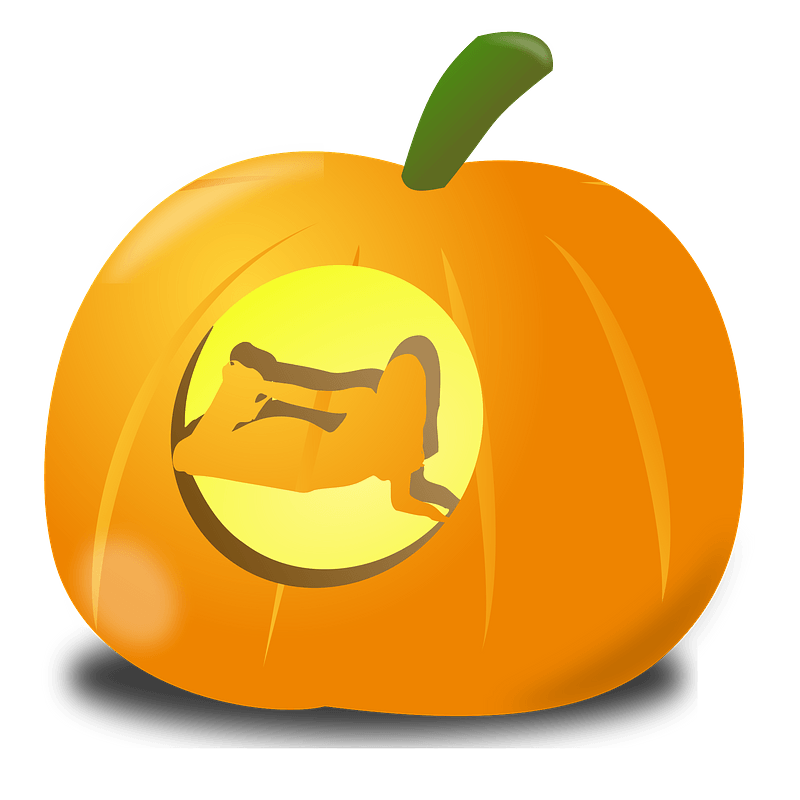 Pumpkin with Girl Carving