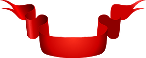 Red ribbon banner