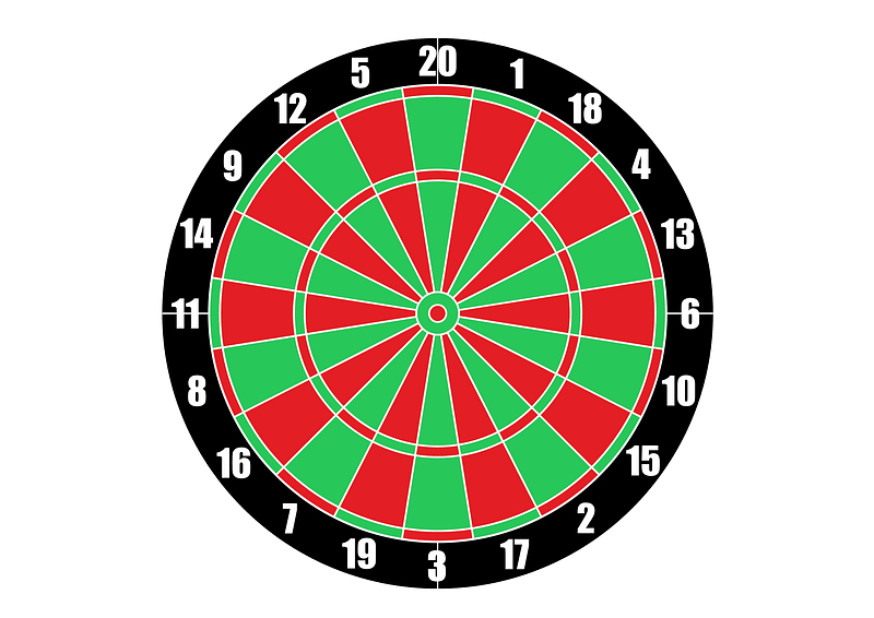 Vector dartboard - Free vector clipart images on creazilla.com