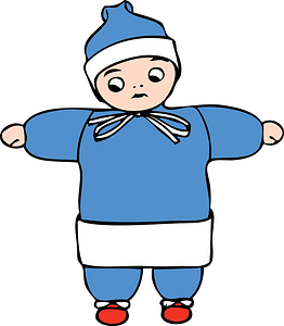 Child in snowsuit