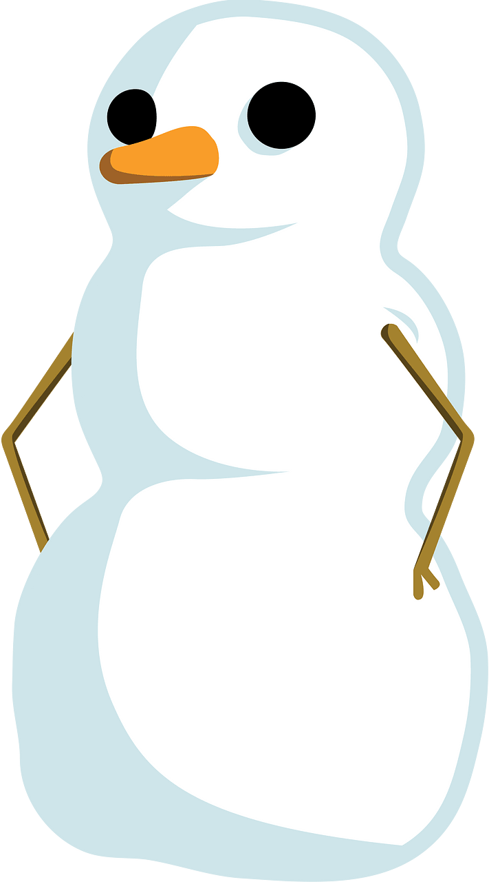 雪中的雪人