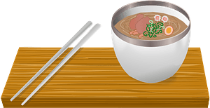 Ramen Bowl and Chopsticks