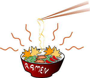 Ramen in a Bowl with Chopsticks