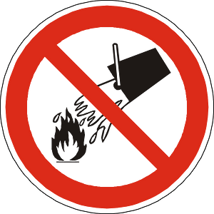 No water on fire