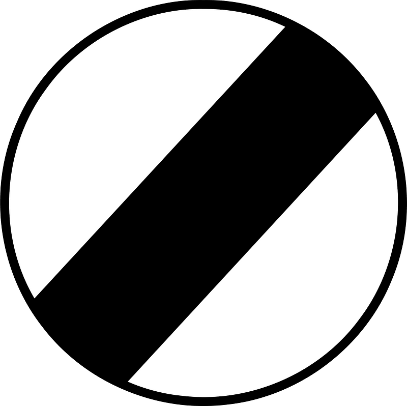 End of speed limit