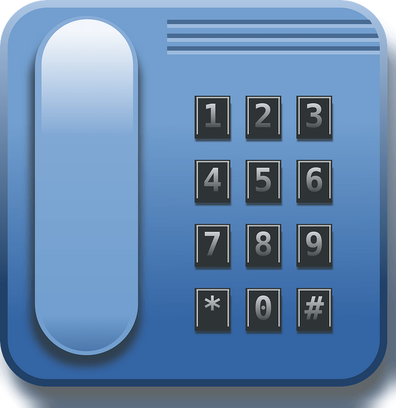 Blue Phone with Keypad - Free vector clipart images on creazilla.com