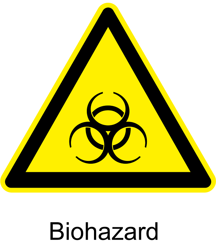 Biohazard warning sign