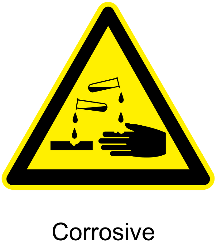  Corrosive warning sign