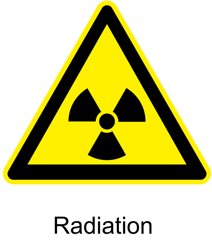 Radiation warning sign