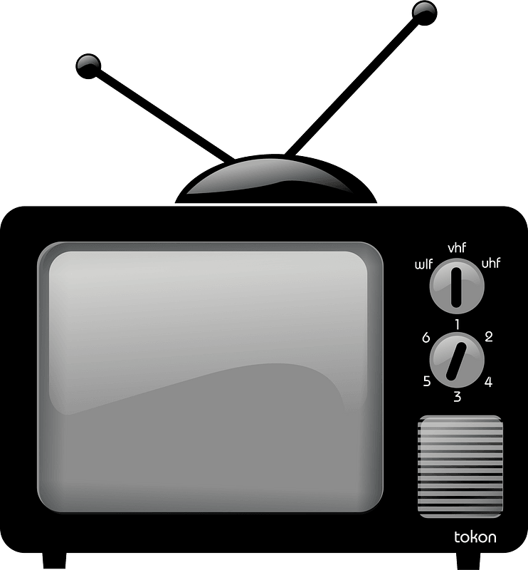 Old Television with Antenna
