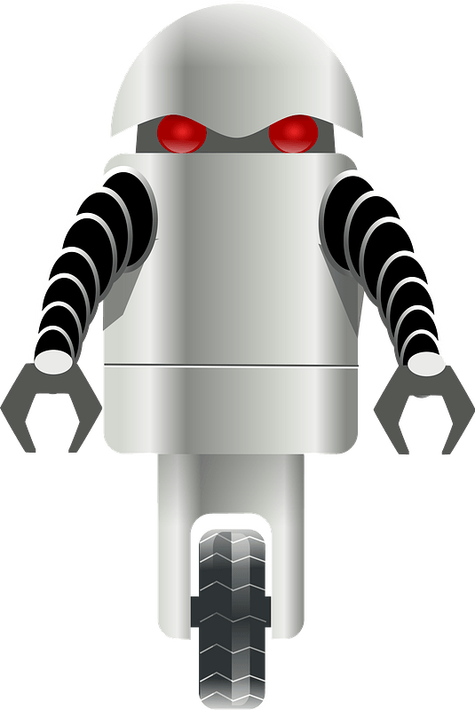 Robot with one wheel