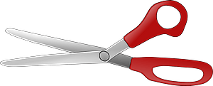 Open Red Scissors