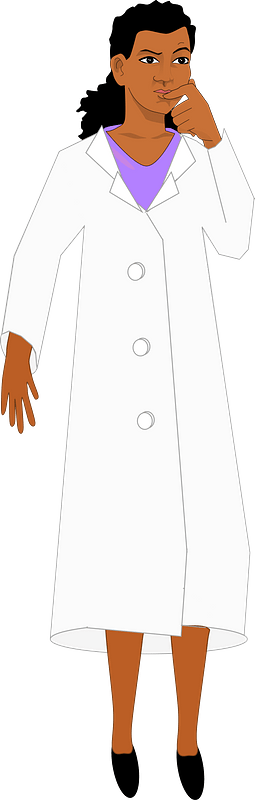 Female Scientist Thinking