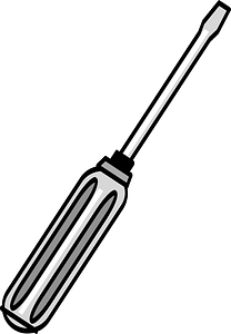 Black and White Screwdriver