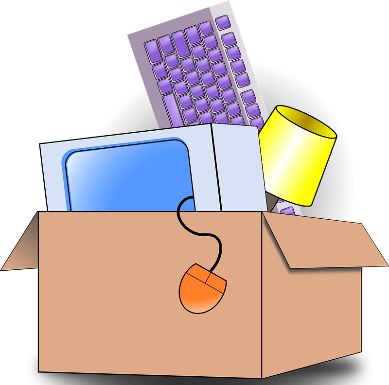 Box Packed with Belongings