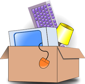 Box Packed with Belongings