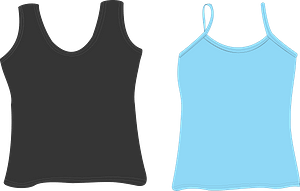 Black and Light Blue Camisoles