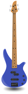 Blue Bass Guitar