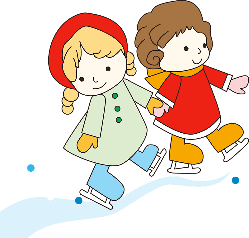 Two Skating Kids
