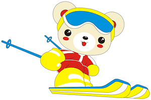 Teddy bear on Skis