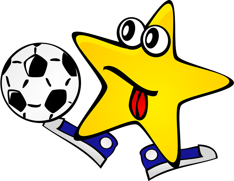 Star playing soccer