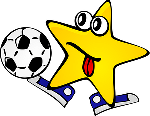 Star playing soccer