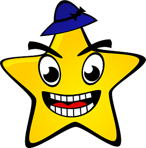 Grinning Star Wearing a Hat