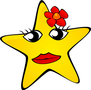 Girl Star with Flower Accessory
