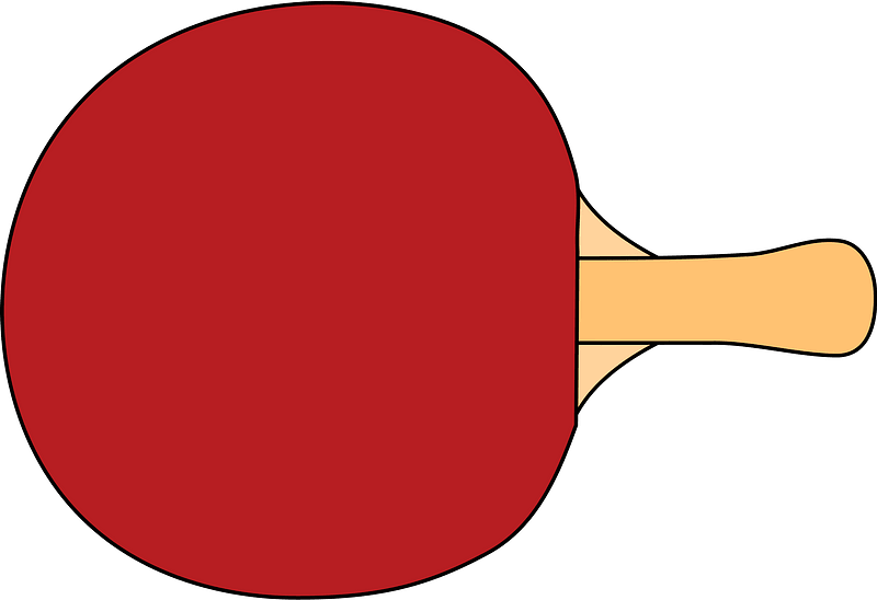 Red Table tennis paddle