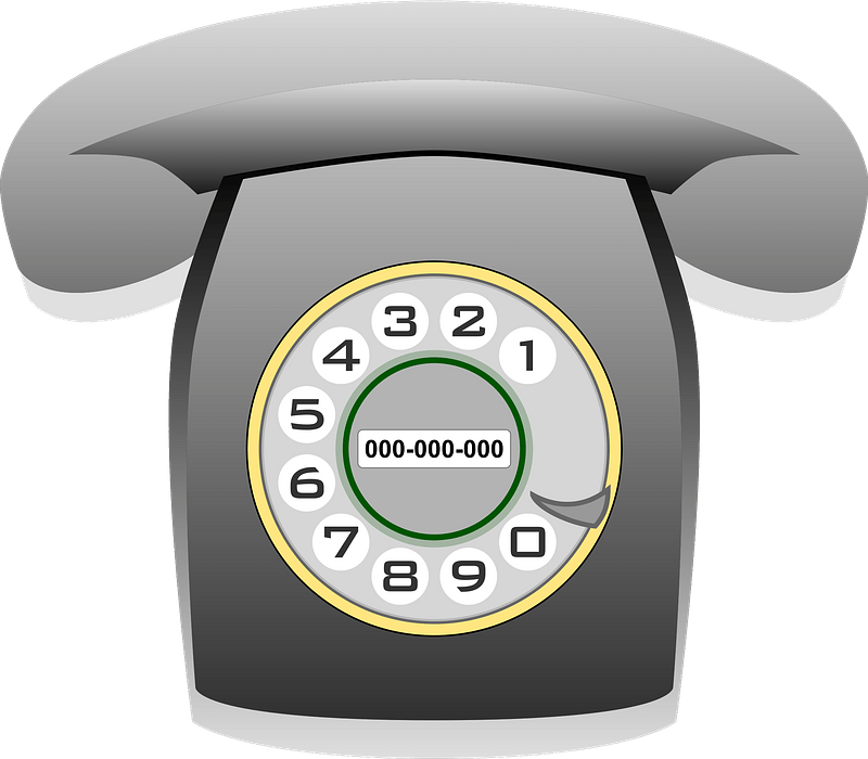 Grey Classic Rotary Phone