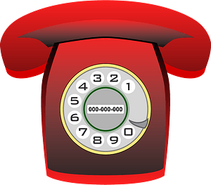 Red Classic Rotary Phone