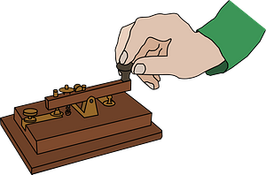Hand using a Telegraph