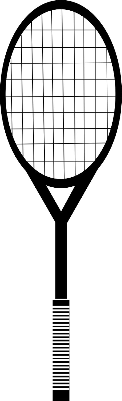 Black-and-white Tennis Racket