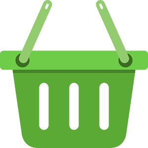 Green shopping basket