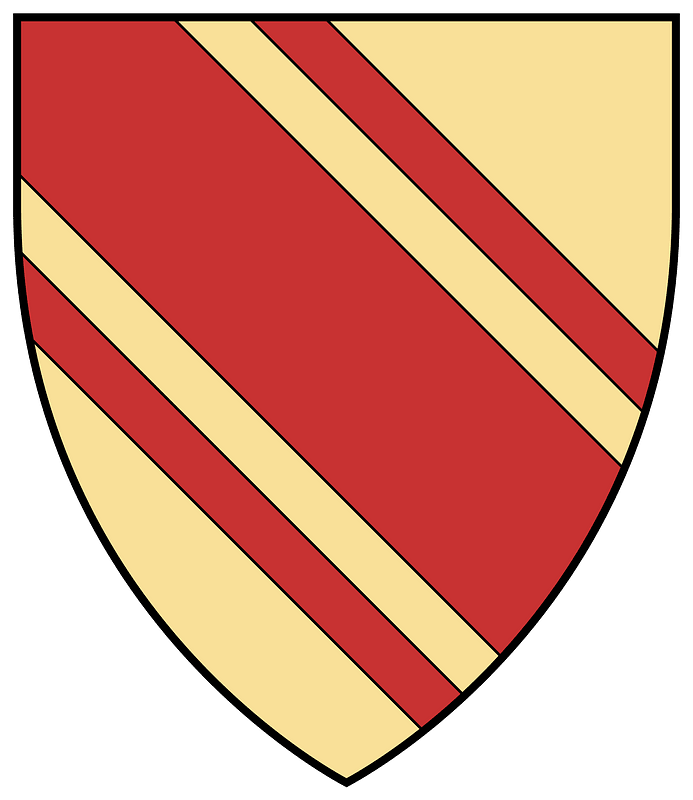 Beaufort D'or à la bande coticée de gueules