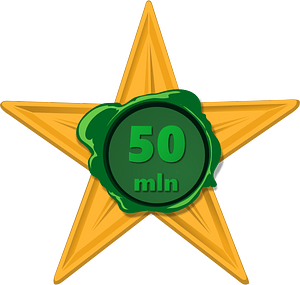 50 million edits Barnstar stamp