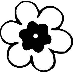 Black and white flower