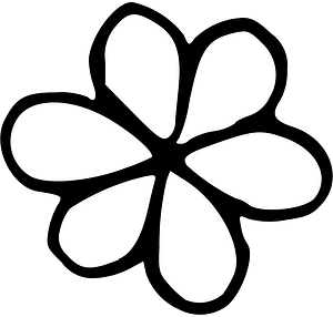 Black and white flower