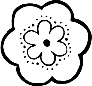 Black and white flower