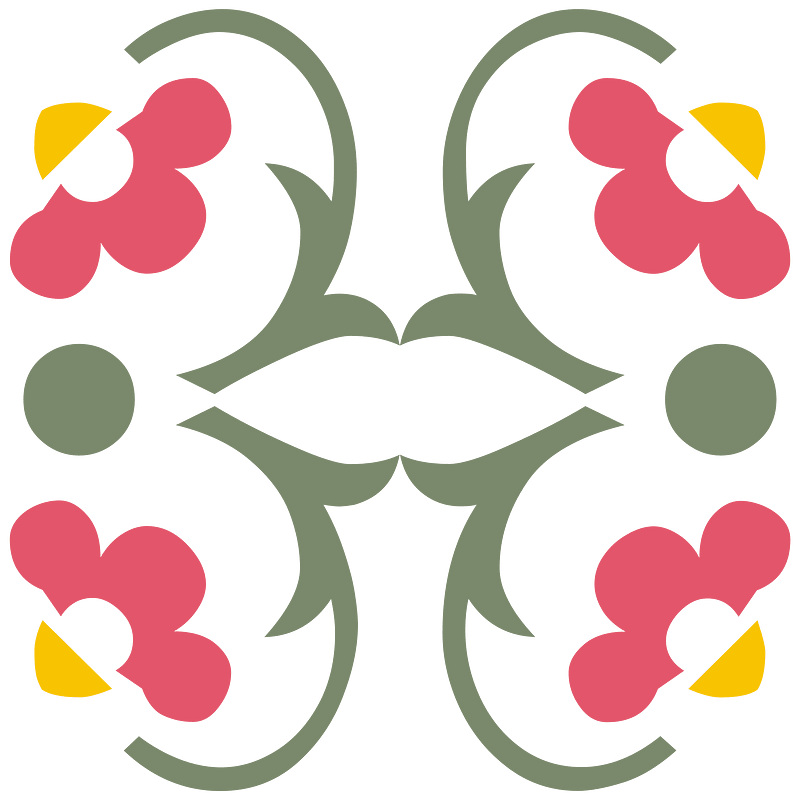 Flowers Ornament Colored