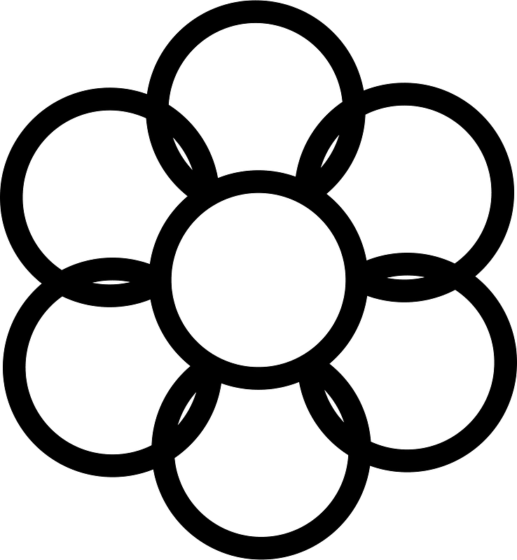 Six petal flower icon